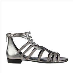 Marc Fisher Silver Gladiator Sandal - New - Size 7 1/2